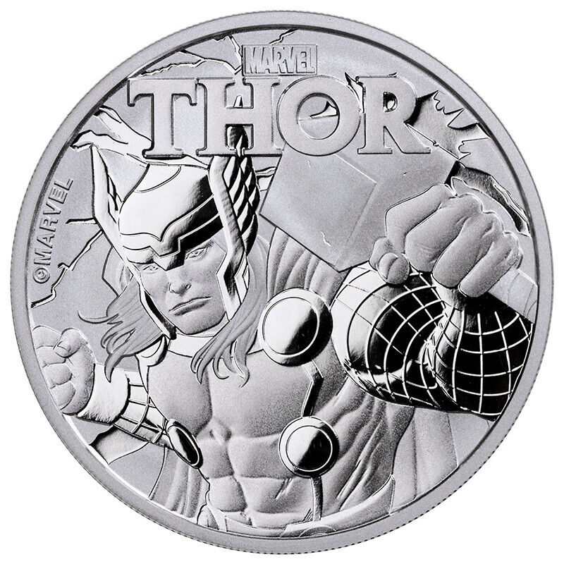 2018 1 oz THOR Silver Coin Marvel - Tuvalu - OZB