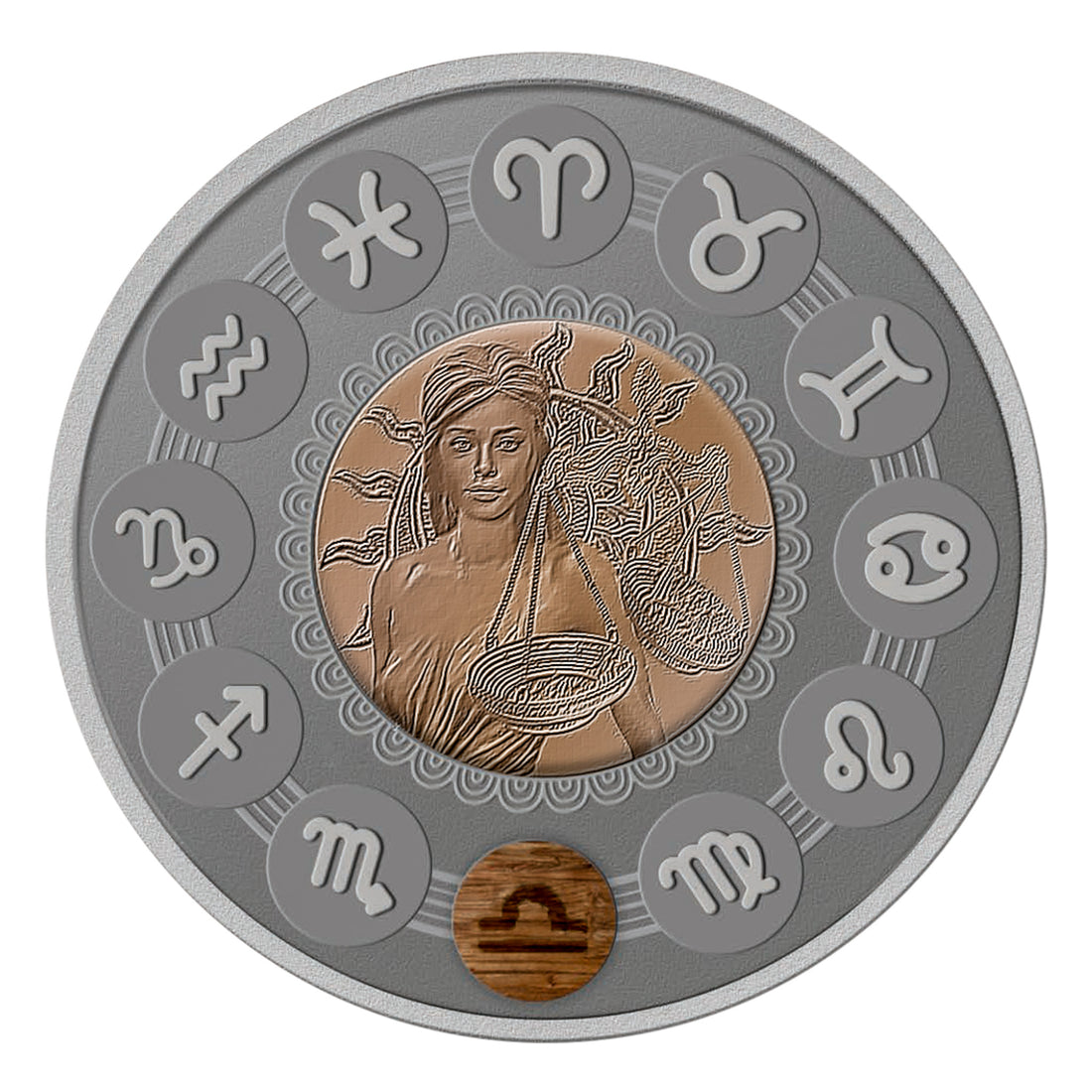 2019 1 oz LIBRA Silver Coin Zodiac Signs - Niue - OZB