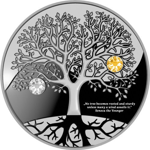 2019 10 g TREE OF LIFE Silver Coin - Cameroon - OZB