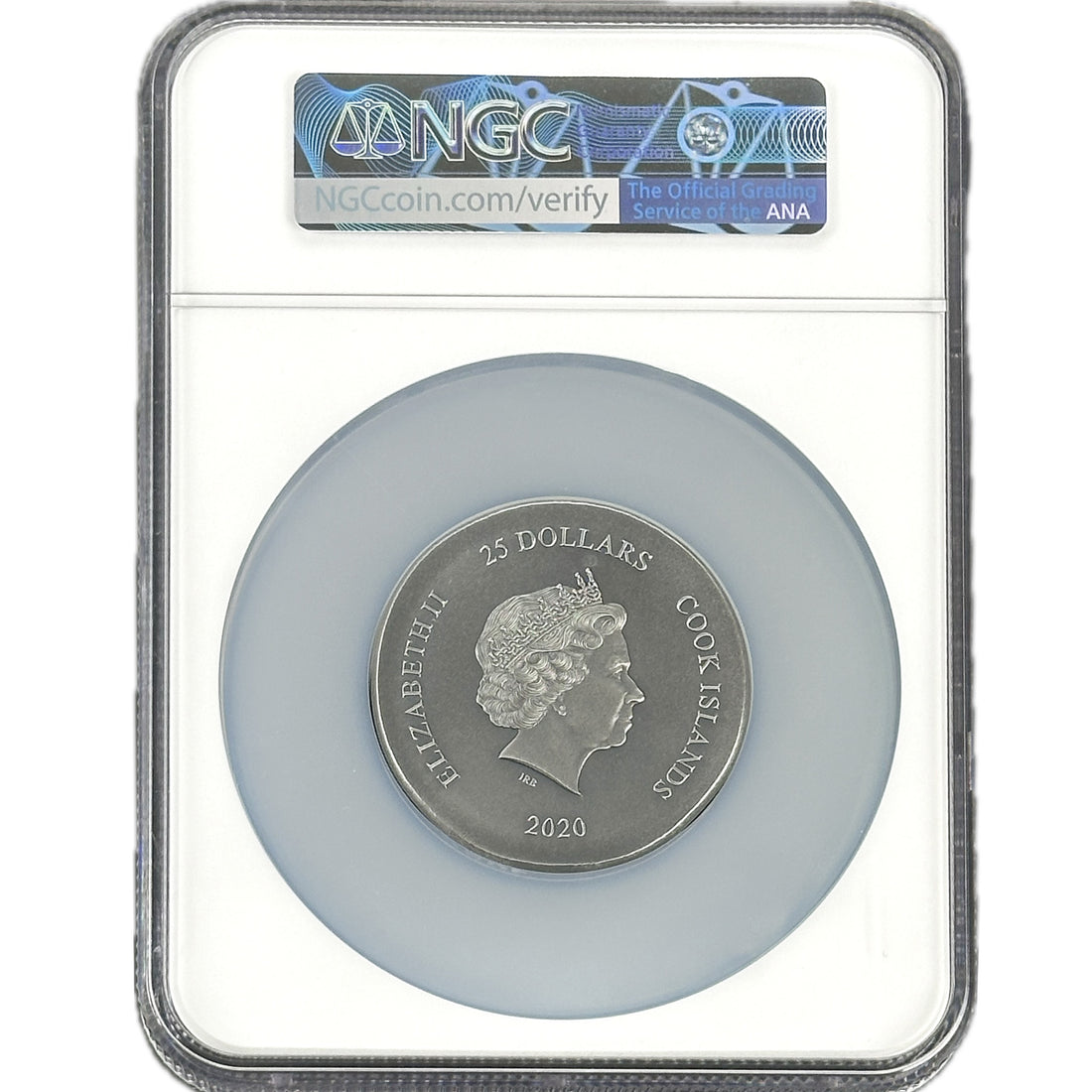 2020 5 oz TORTOISE Silver Coin MS 70 $25 - Cook Islands - OZB