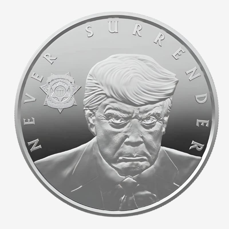 2023 Trump Never Surrender 1 oz Silver Round (OZ Mint) - Oz Bullion