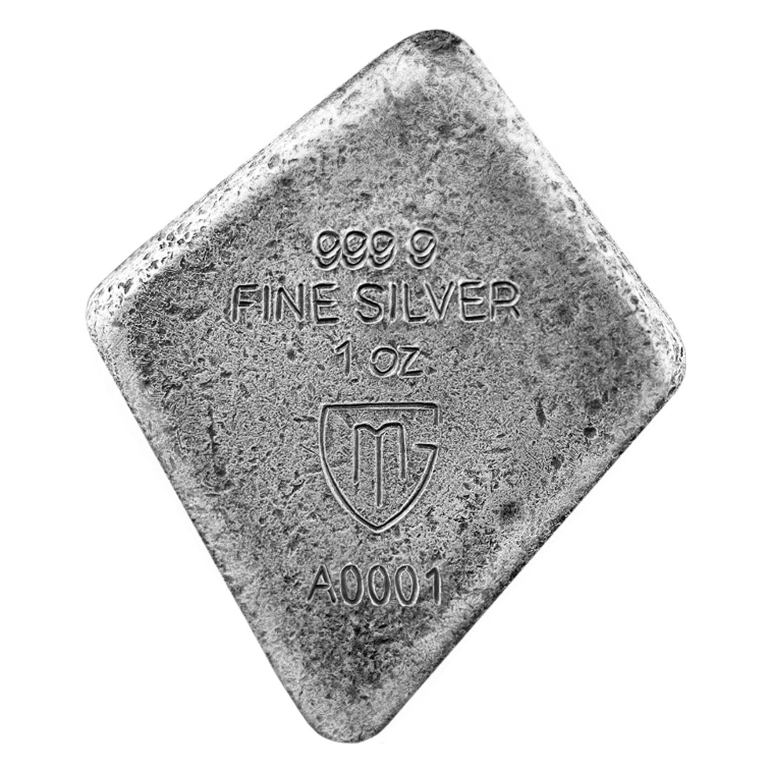 2023 1 oz DAGAZ Silver Bar Cast Rune UV Reactive (Germania Mint) - OZB