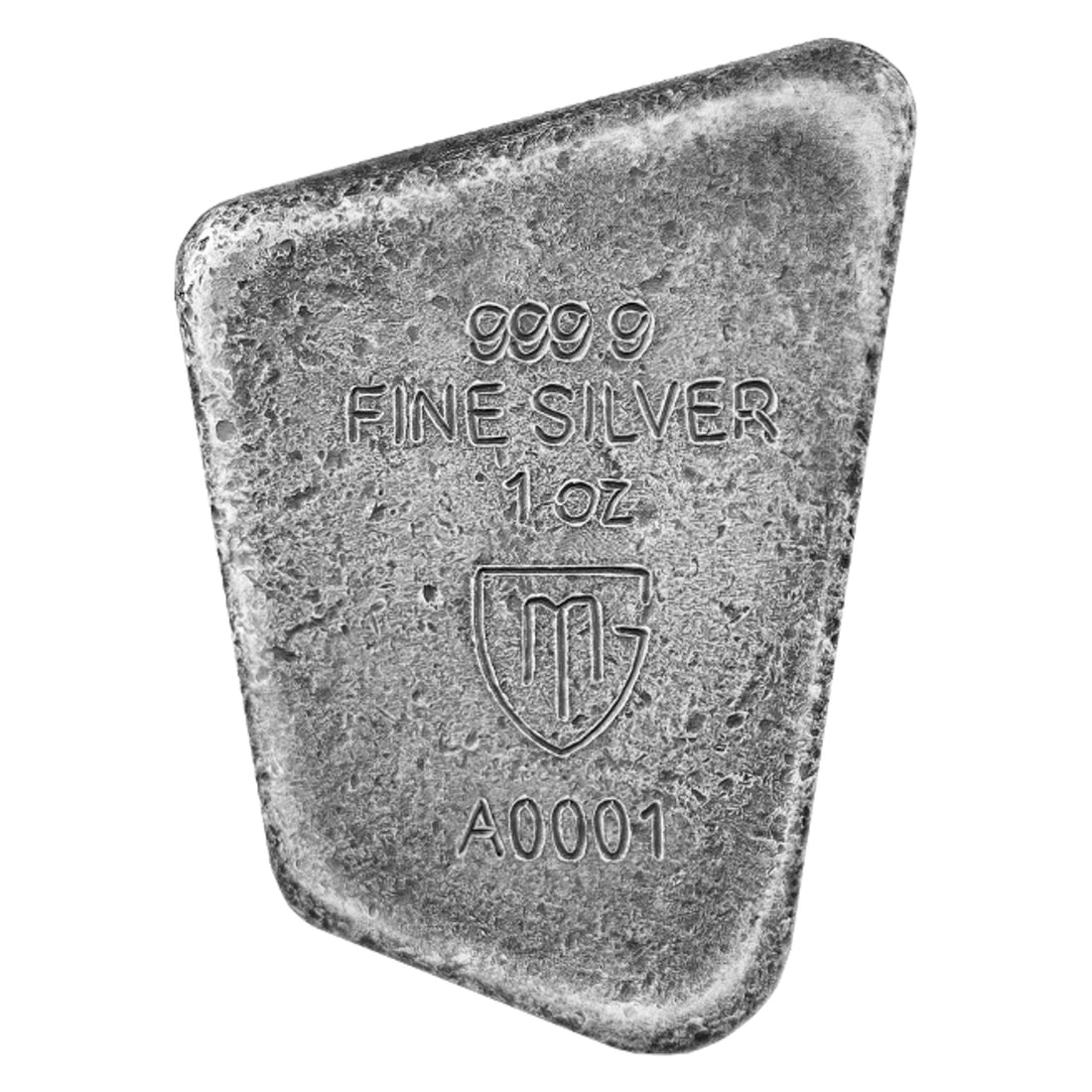 2023 1 oz FEHU Silver Bar Cast Rune UV Reactive (Germania Mint) - OZB