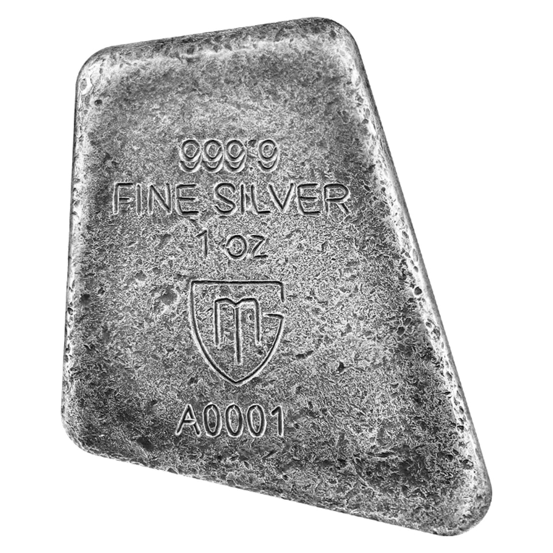 2023 1 oz URUZ Silver Bar Cast Rune UV Reactive (Germania Mint) - OZB