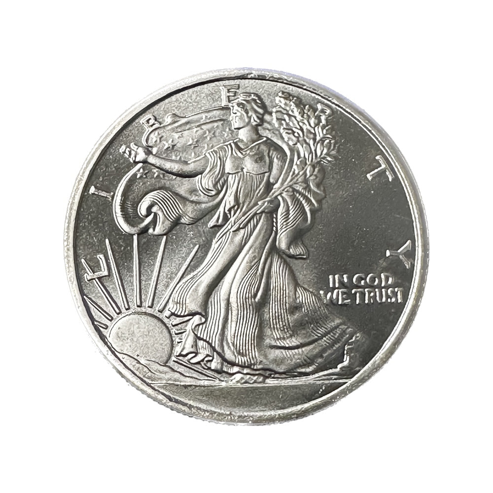 1/2 oz WALKING LIBERTY Silver Round - OZ Mint - OZB
