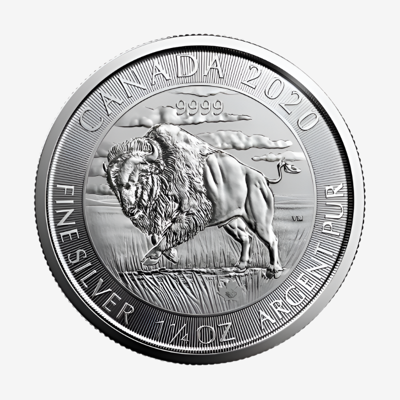 1.25 oz Silver CANADIAN BISON Coin (Random Year)