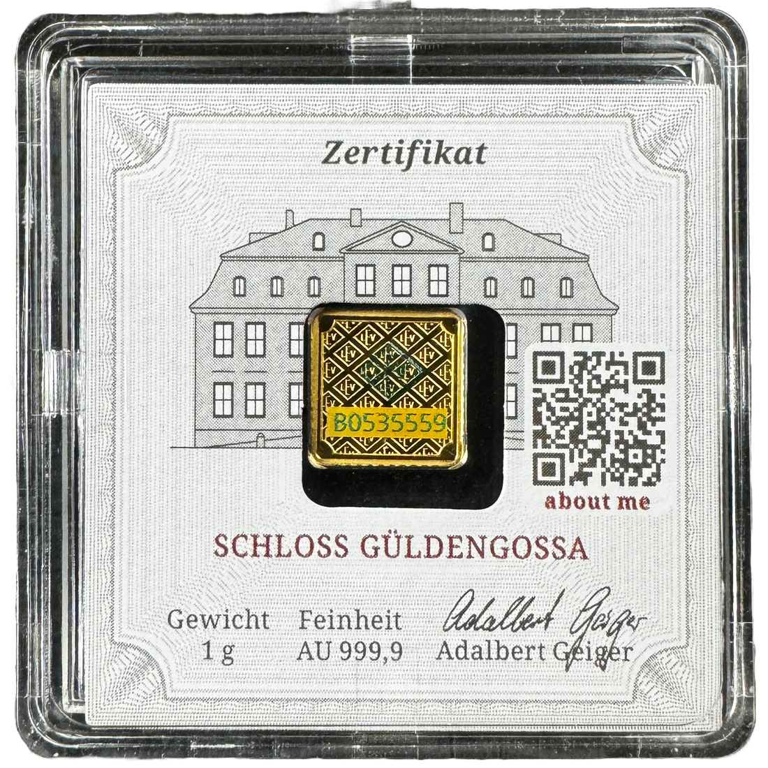 1g Geiger Gold Bar