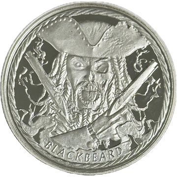 1 oz BLACKBEARD Silver Round - OZ Mint - Oz Bullion