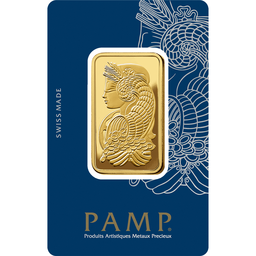 1 oz FORTUNA Gold Bar - PAMP - OZB