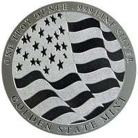 1 oz GSM Silver Round Eagle and American Flag - Oz Bullion