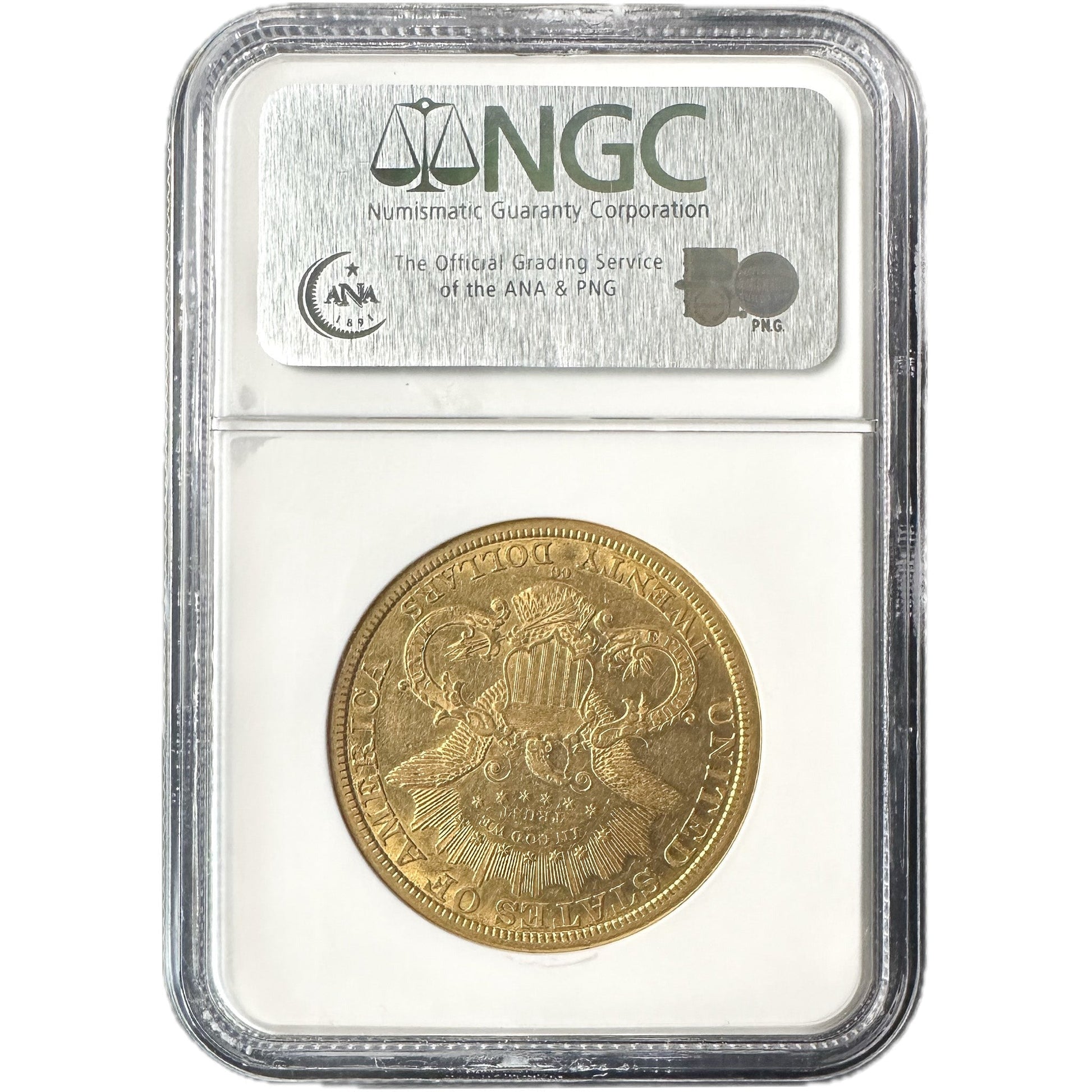 1877 CC GOLD LIBERTY HEAD US $20 Coin AU 53 - OZB