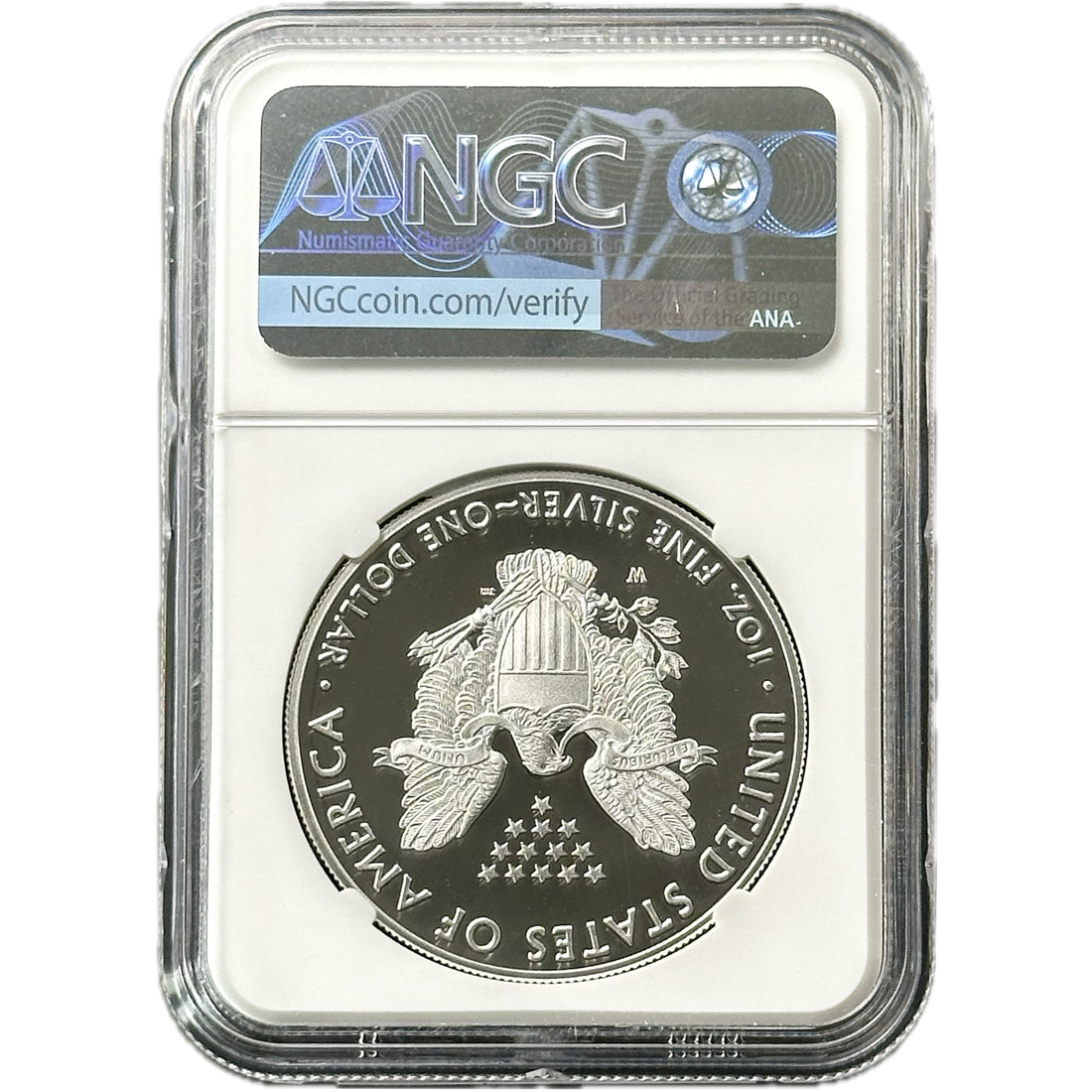 2001 W $1 Silver Eagle 1 oz coin PF 70 - OZB