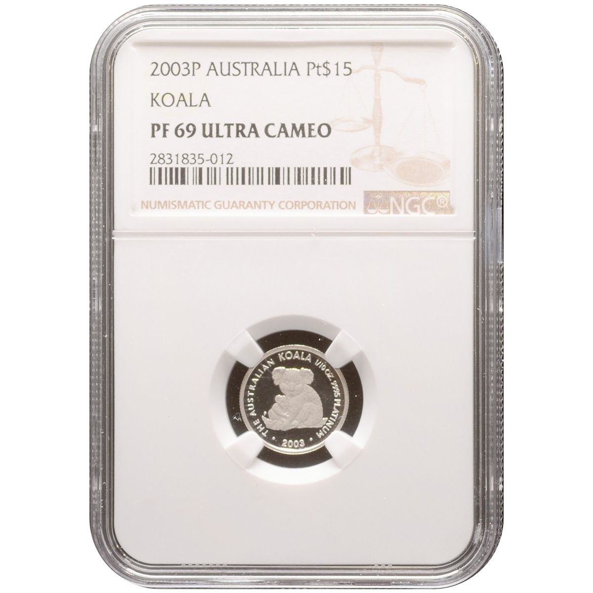 2003 Australia KOALA PF 69 ULTRA CAMEO PLATINUM Coin - OZB