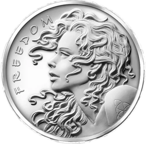 2013 - Freedom Silver Bullet Silver Shield 1oz Silver Coin - OZB