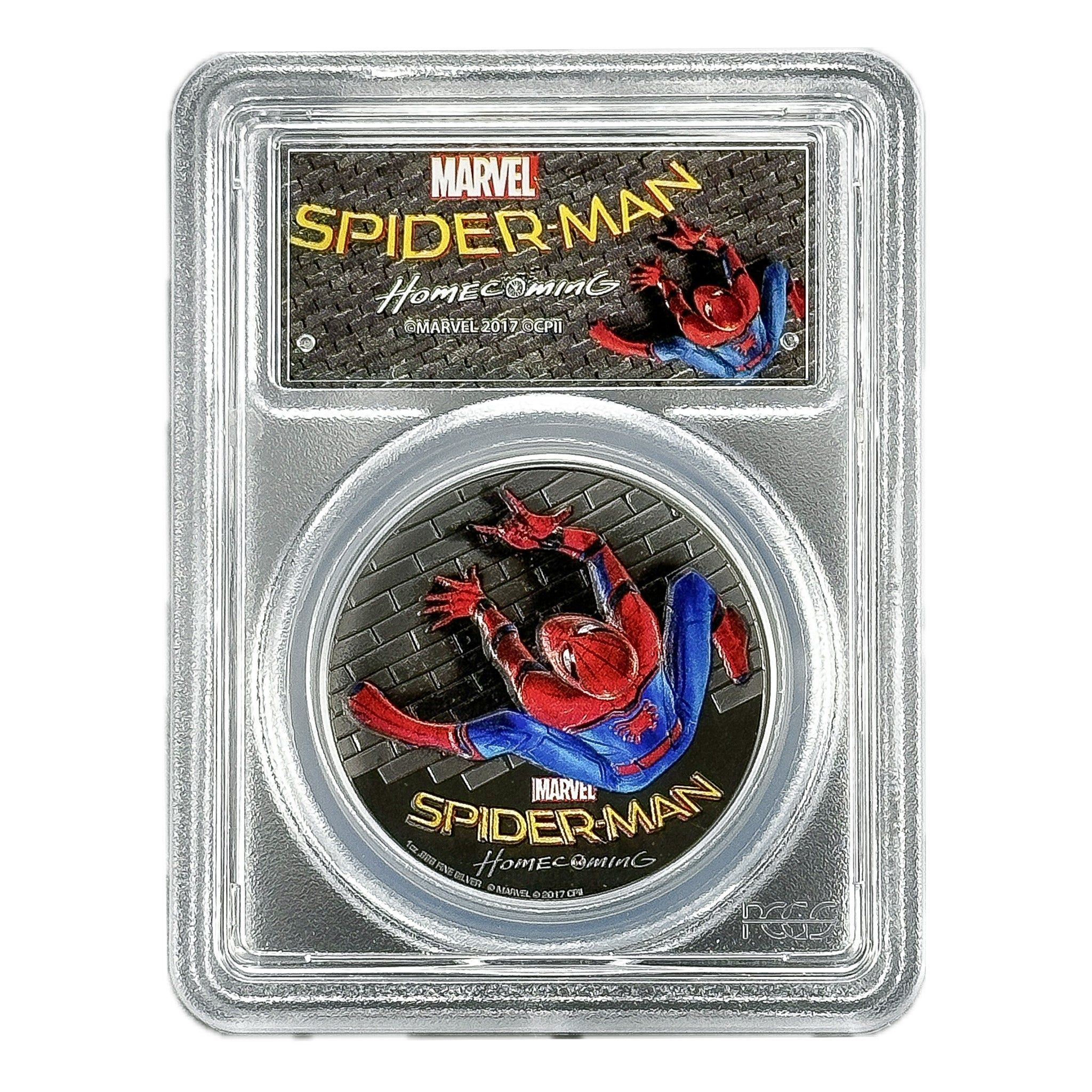 2017 Cook Islands SPIDERMAN Homecoming PR69 DCAM FDOI Silver Proof Coin - OZB