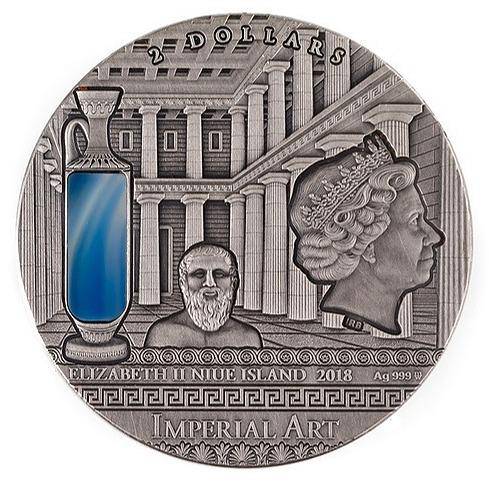 2018 2 oz GREECE Silver Coin Imperial Art - Niue - OZB