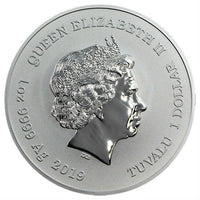 2019 Tuvalu CAPTAIN AMERICA - MARVEL 1 oz Silver Coin MS 70 - OZB