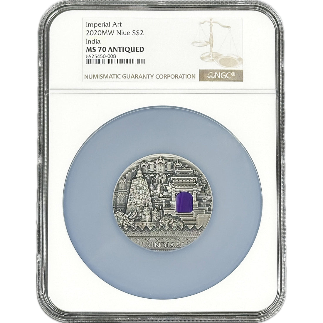 2020 2 oz INDIA Silver Coin MS 70 Imperial Art - Niue - Oz Bullion