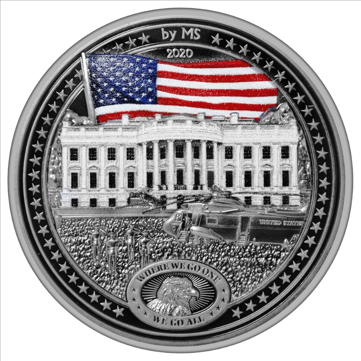 2020 2 oz THE WHITE HOUSE Silver Coin PF 70 Ultra Cameo - Cook Islands - Oz Bullion