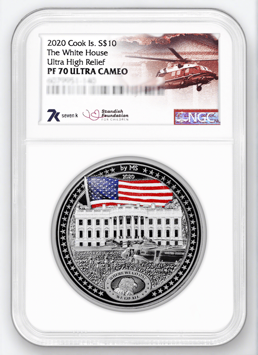 2020 2 oz THE WHITE HOUSE Silver Coin PF 70 Ultra Cameo - Cook Islands - Oz Bullion