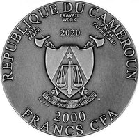 2020 Cameroon MAHAKALA 2 oz Silver Coin MS 69 - OZB