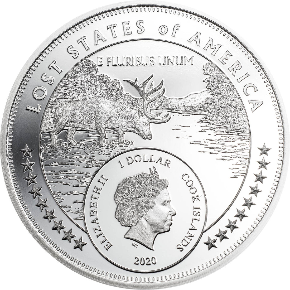 2020 1 oz STATE OF MCDONALD Silver Coin Lost States of America - Cook Islands - OZB