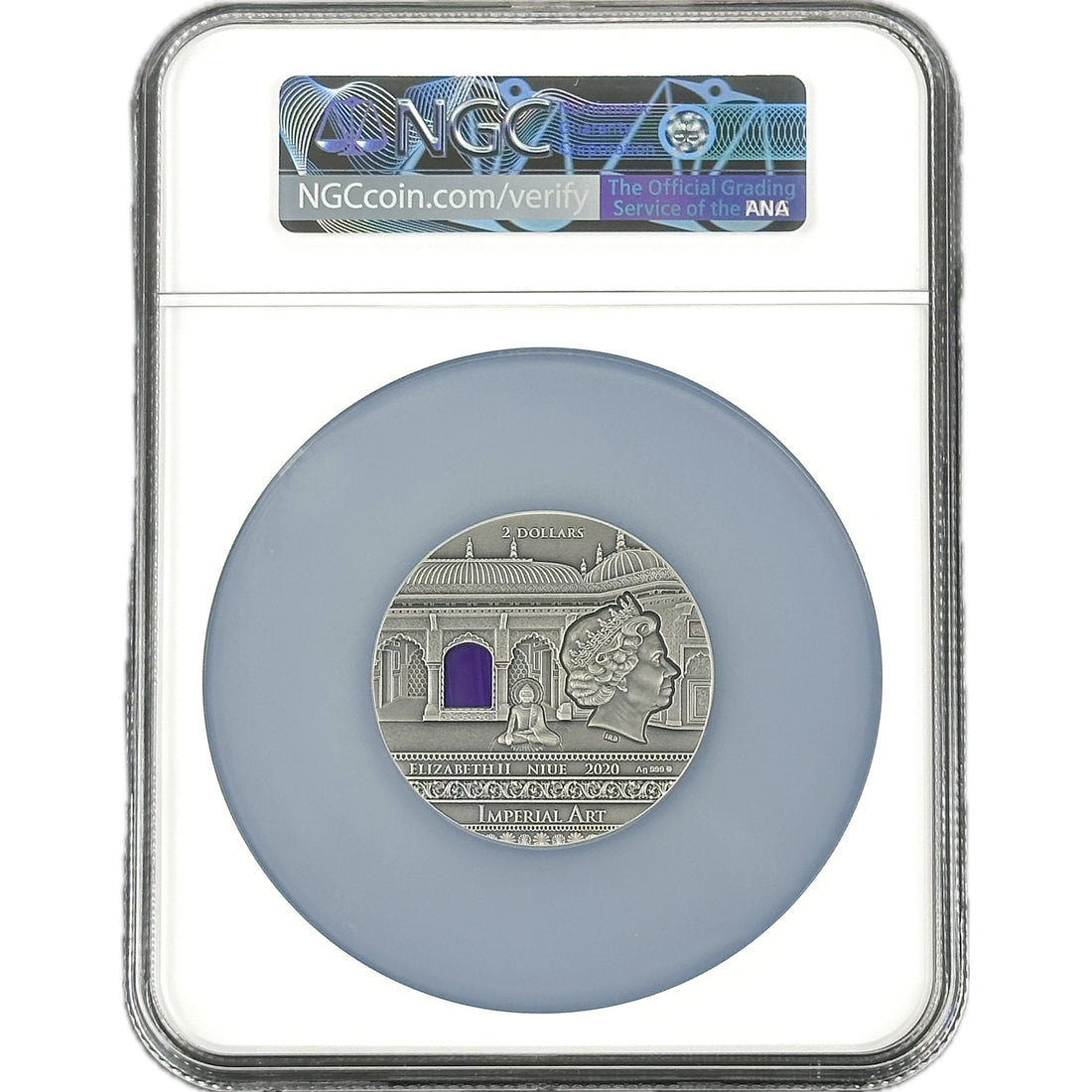 2020 2 oz INDIA Silver Coin MS 70 Imperial Art - Niue - OZB