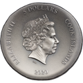 2020 Tortoise 5 oz $25 Silver Coin MS 70 - OZB