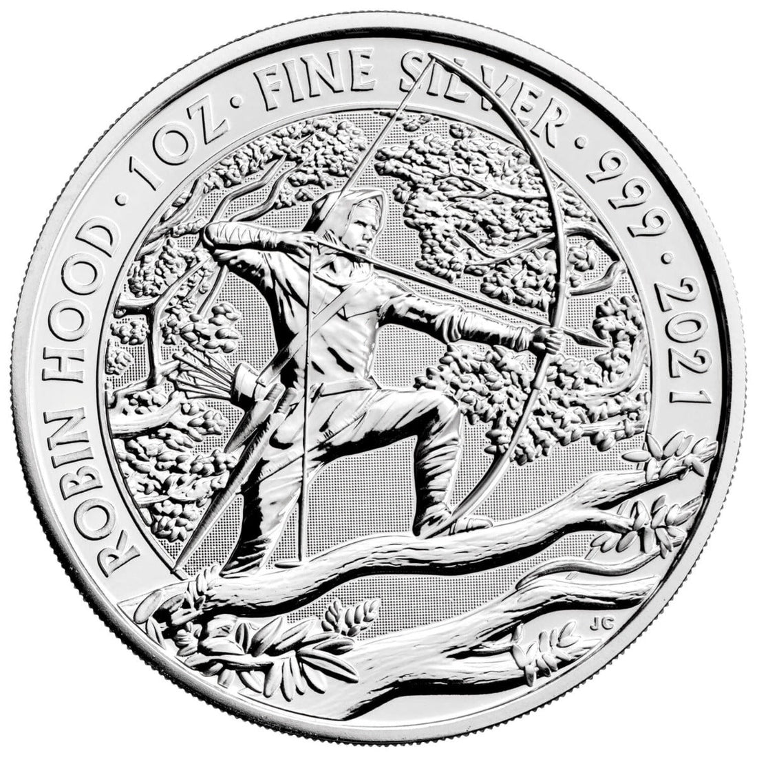 2021 1 oz ROBIN HOOD Silver Coin - Great Britain - OZB