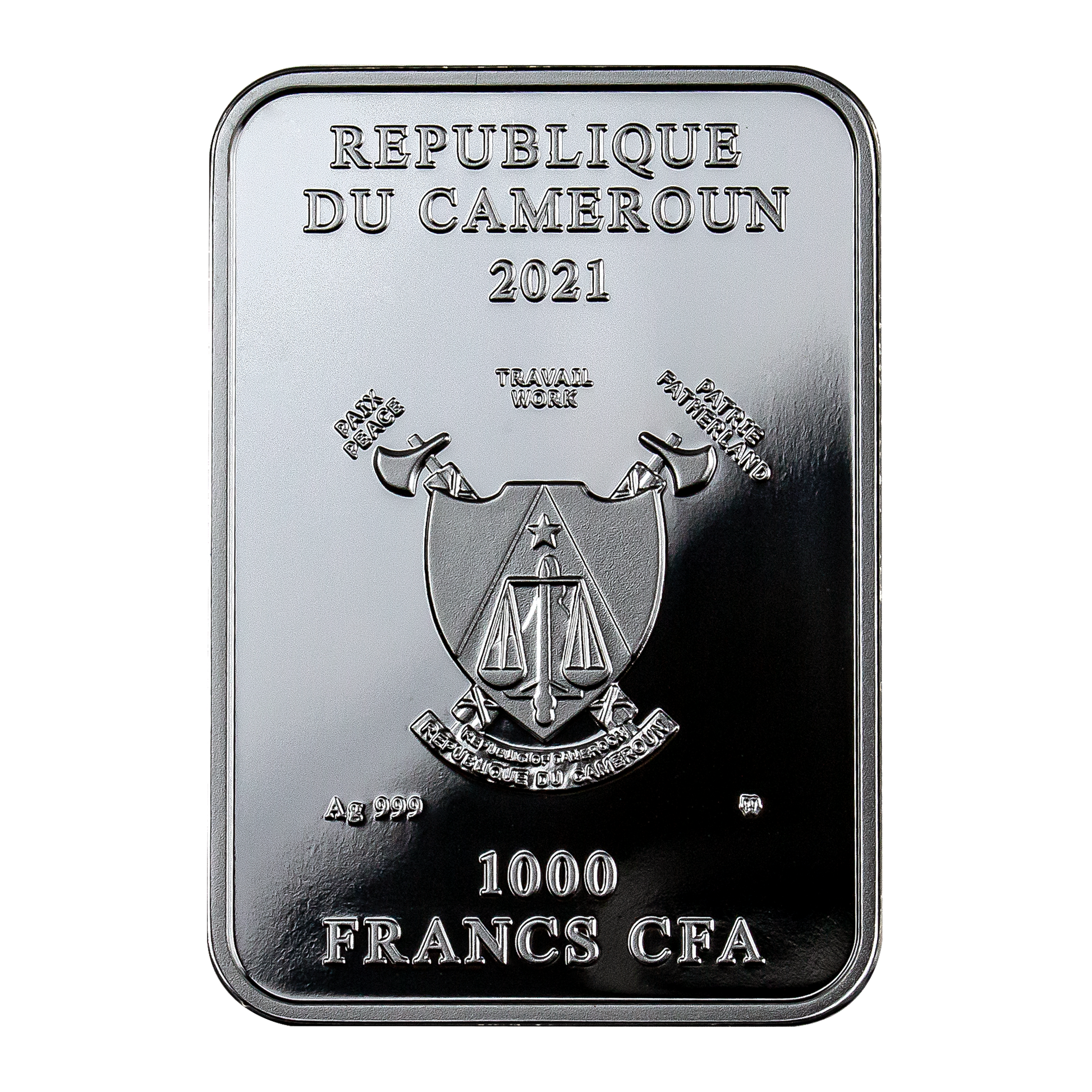 2021 Cameroon STRENGTH Tarot 28.28 g Silver Coin - OZB