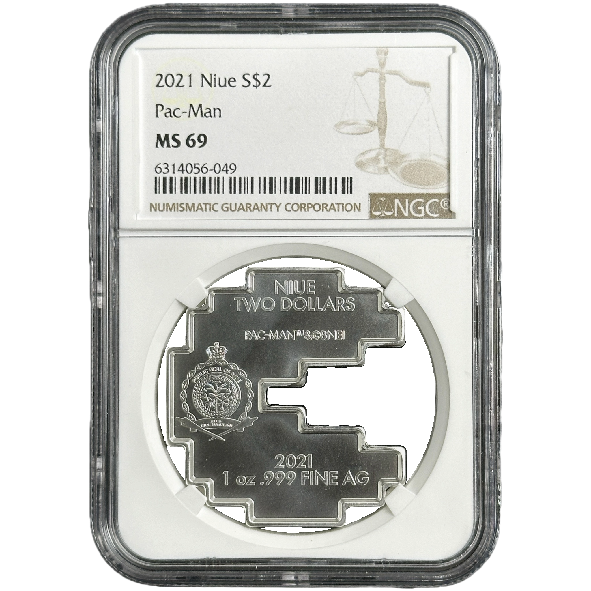 2021 Niue PAC-MAN 1 oz Silver Coin MS 69 - Oz Bullion