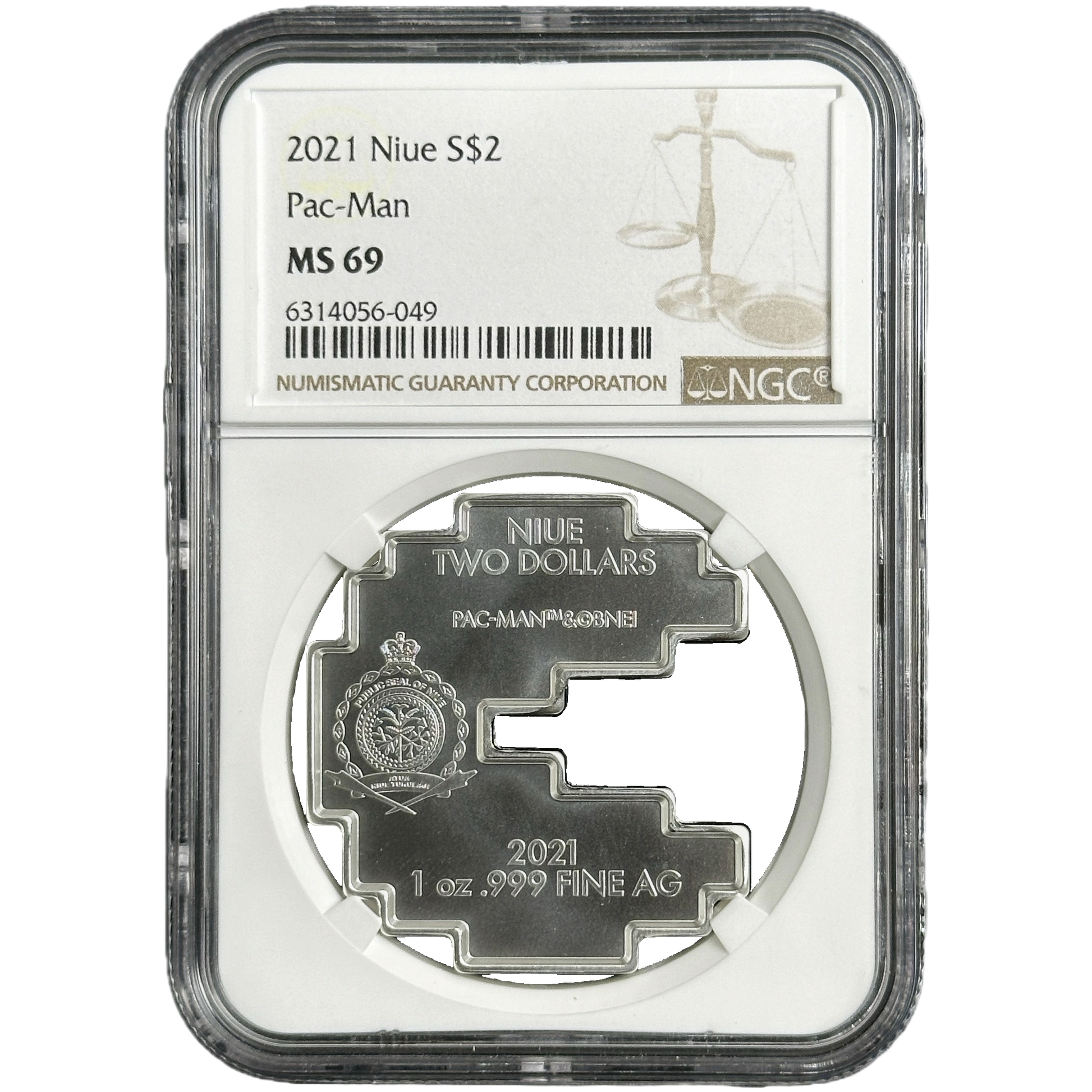 2021 Niue PAC-MAN 1 oz Silver Coin MS 69 - Oz Bullion