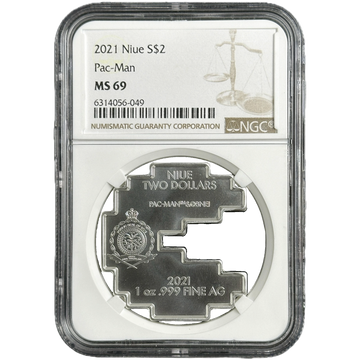 2021 Niue PAC-MAN 1 oz Silver Coin MS 69 - Oz Bullion