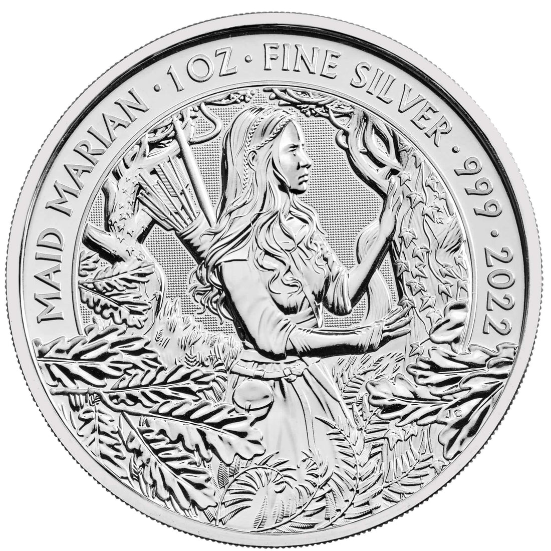 2022 1 oz MAID MARIAN Silver Coin - Great Britain - OZB