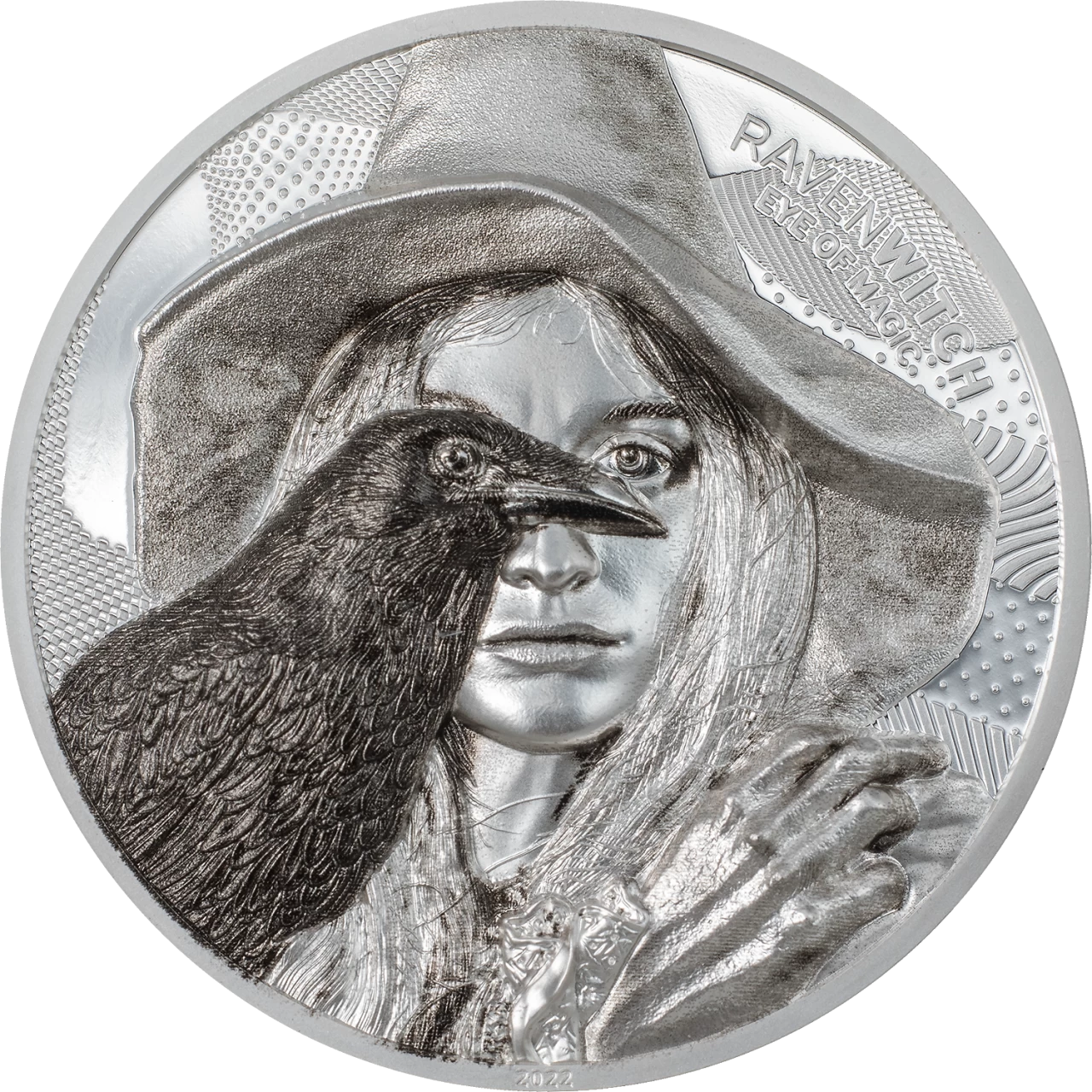 2022 Cook Island RAVEN WITCH - EYE OF MAGIC 2 oz Silver Coin - OZB