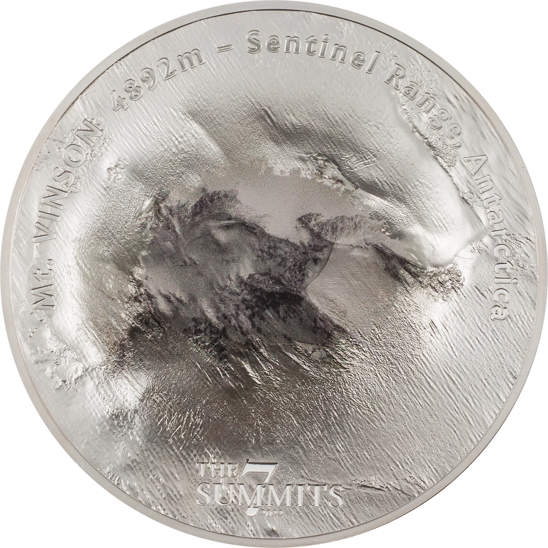 2022 Cook Island MOUNT VINSON - THE 7 SUMMITS 5 oz Silver Coin - OZB