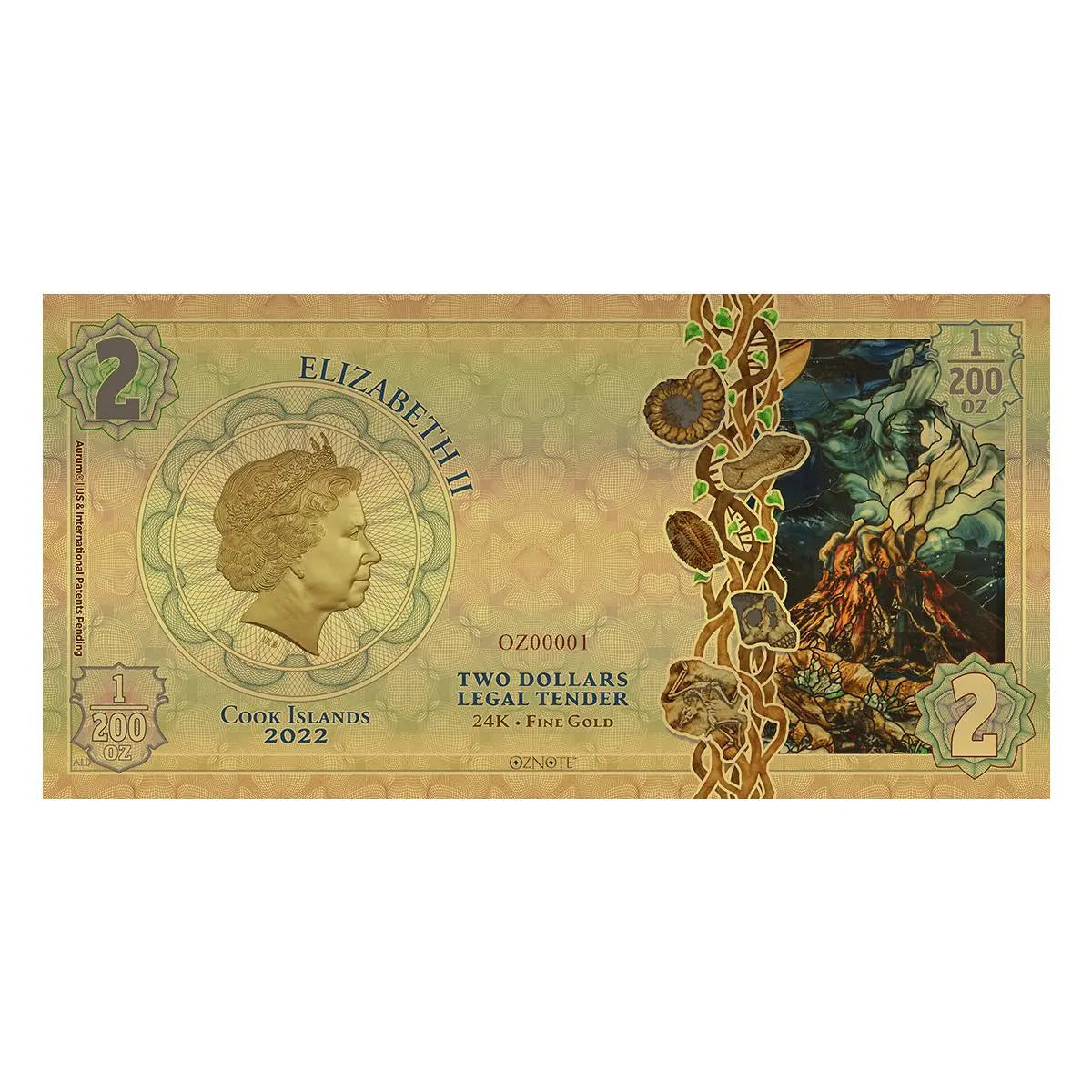 2022 Cook Islands SOUL Threads of Light 24k Gold Note - Oz Bullion