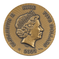 2022 Bacchus - Twelve Olympians Gilt Niue Silver $5 MS 70 - OZB