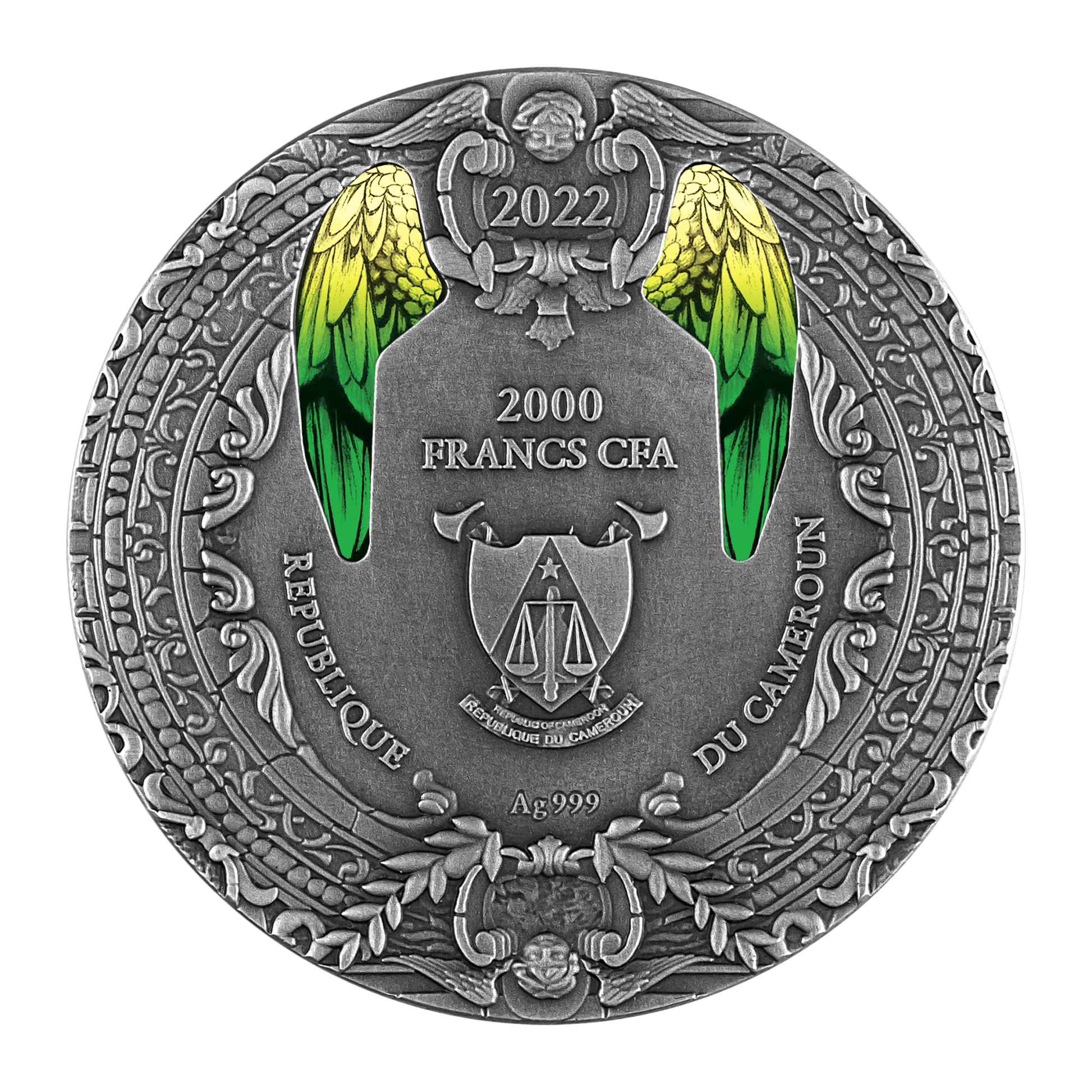 2022 Cameroon ARCHANGEL RAPHAEL 2 oz Silver Coin - OZB
