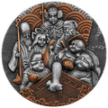 2022 Cameroon SEVEN GODS OF HAPPINESS 2 oz Silver Coin MS 70 - OZB