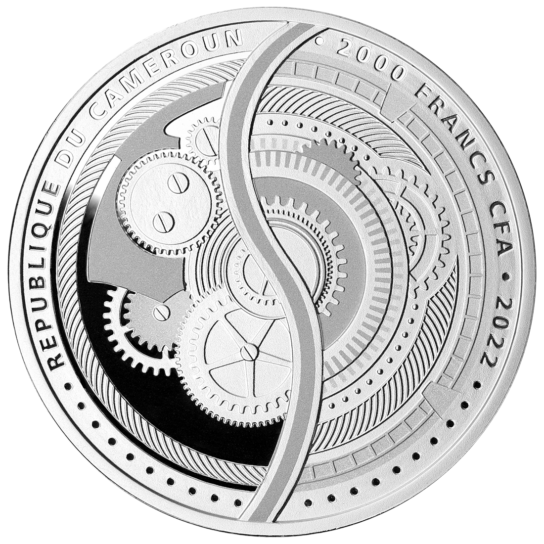 2022 Cameroon WHEELS OF TIME 2 oz Silver Coin