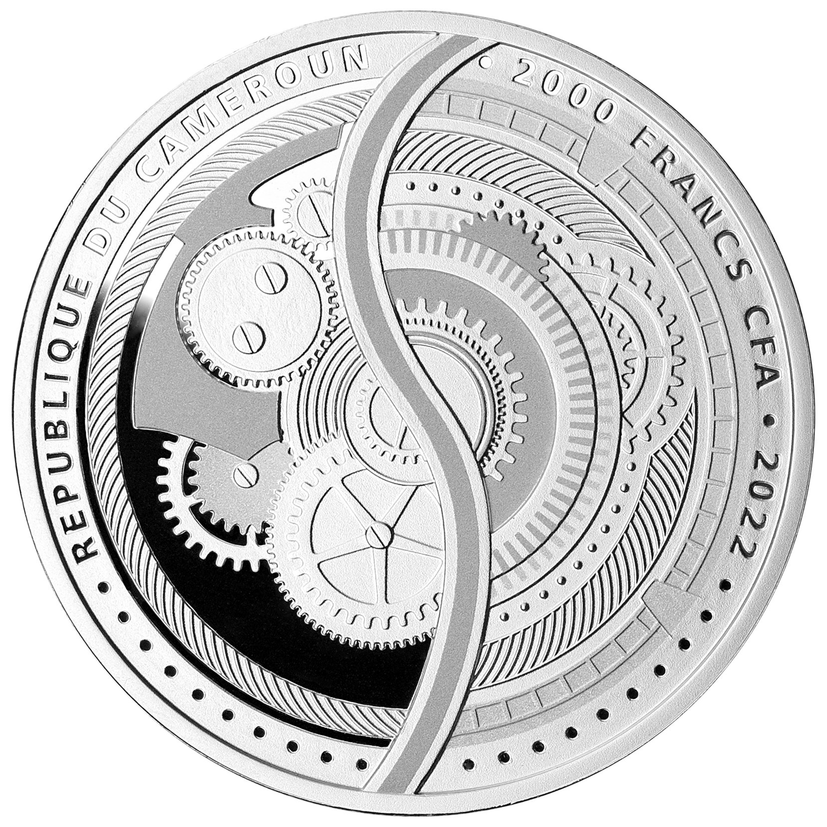 2022 Cameroon WHEELS OF TIME 2 oz Silver Coin - OZB