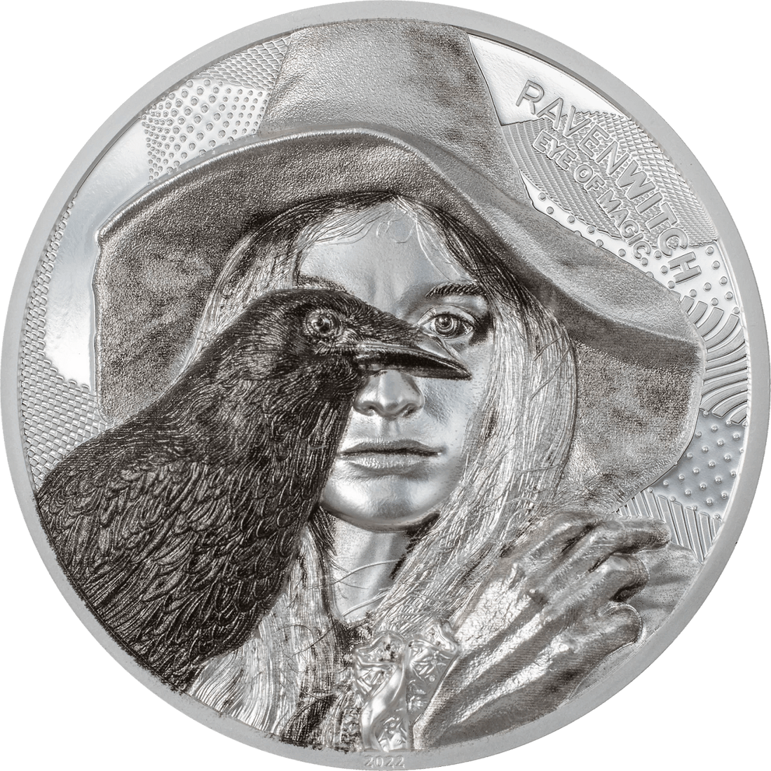 2022 Cook Island RAVEN WITCH - EYE OF MAGIC 2 oz Silver Coin - OZB