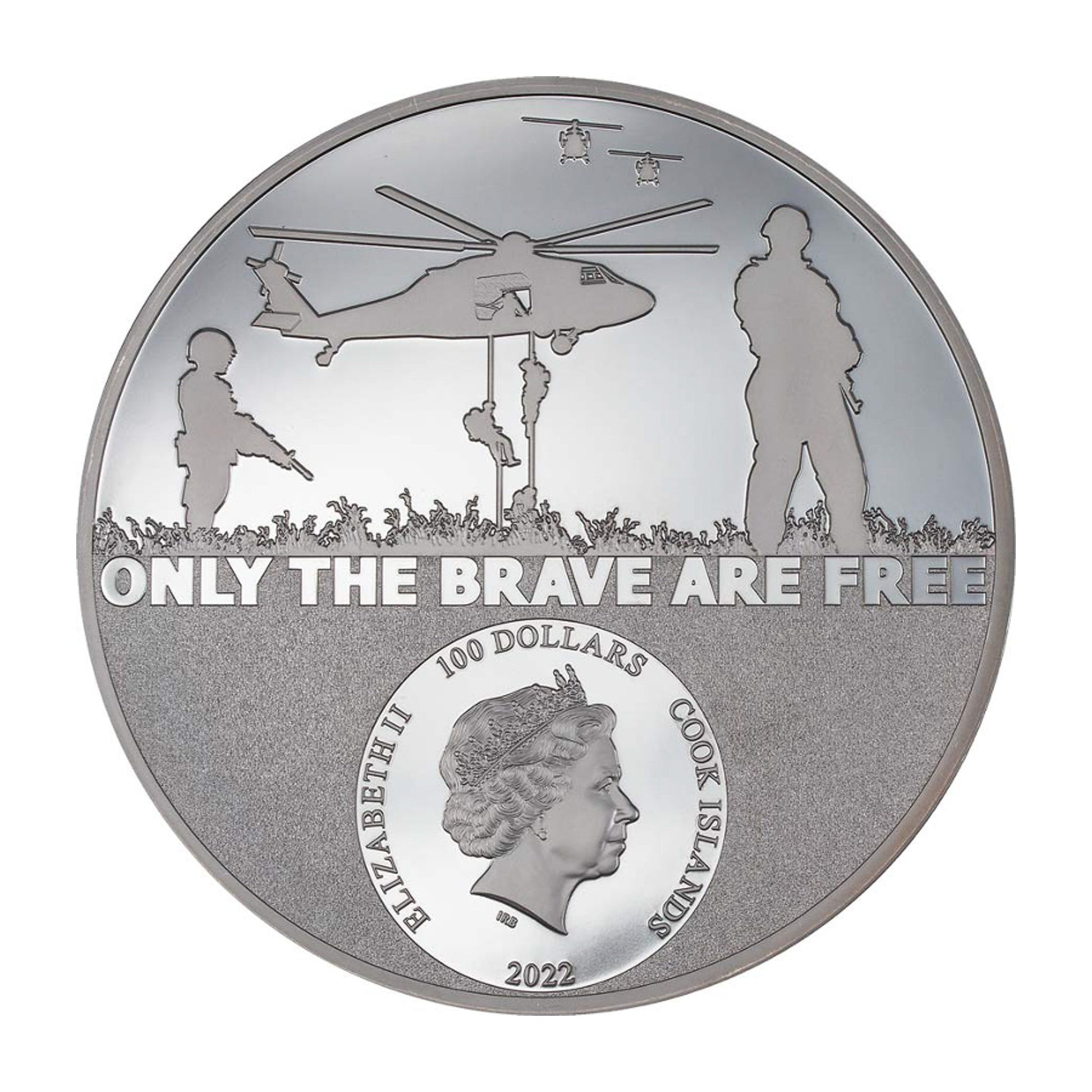 2022 Cook Island SPECIAL FORCES - REAL HEROES 1 Kilo Silver Coin PF 70 - OZB
