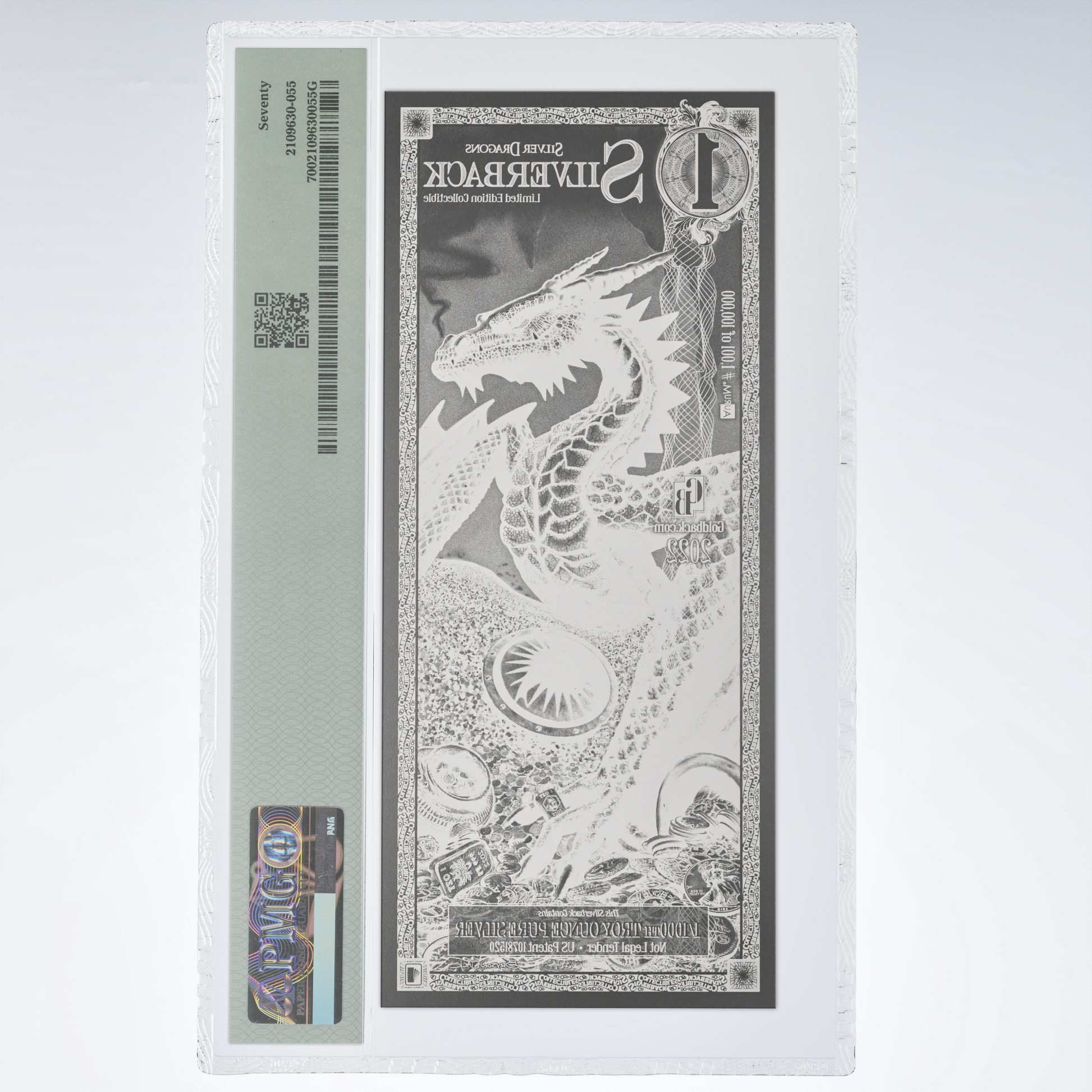 Silverback - Silver Dragons (Red Edition) PMG 70 Silver Note 2022 - OZB