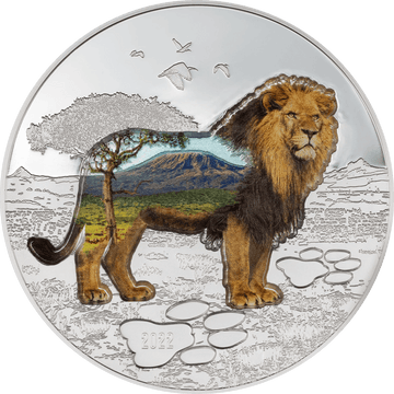 2022 Mongolia LION - INTO THE WILD 2 oz Silver Coin - Oz Bullion