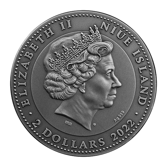 2022 Niue HEBREW CALENDAR 2 oz Silver Coin - OZB