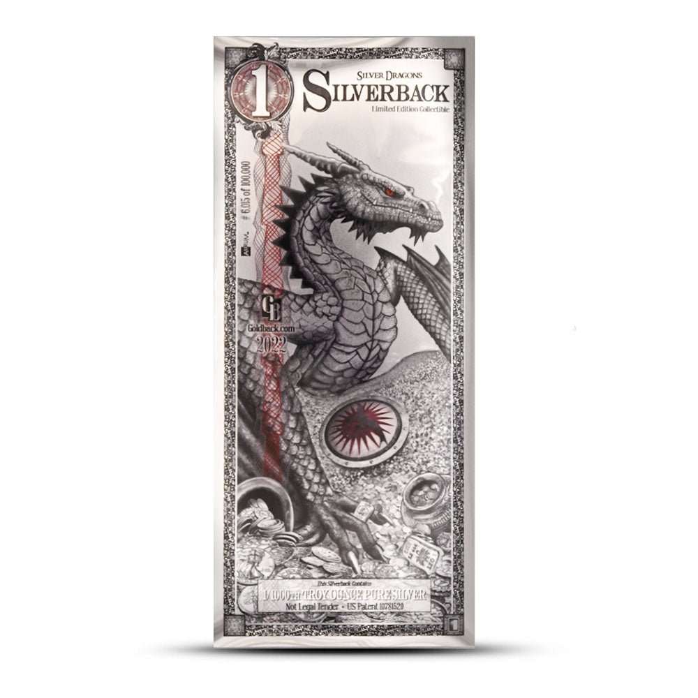 2022 SILVER DRAGON Silver Note (Red Edition) - Silverback - Oz Bullion