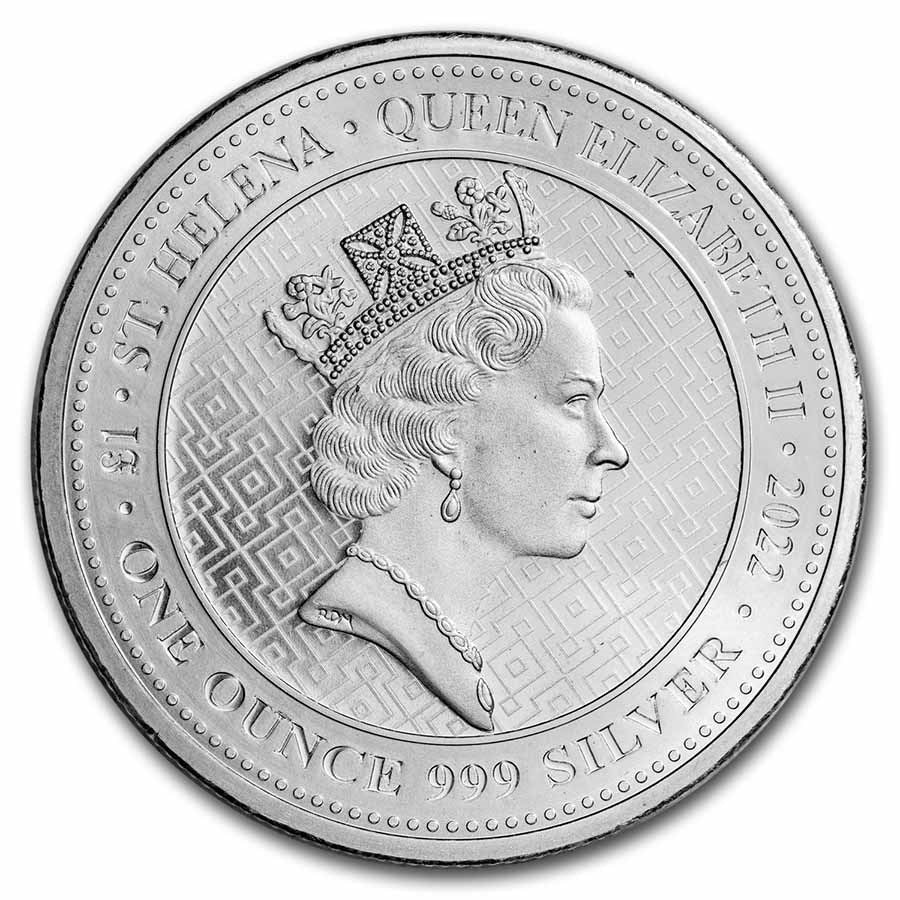 2022 St. Helena 1 oz Silver £1 Queen's Virtues - Truth - OZB