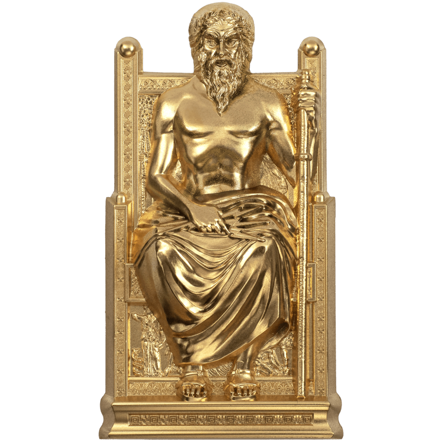 2022 Zeus - Father of the Gods Gilt Cook Is. Gold Plated 3 oz Silver $20 MS 70 Coin - Oz Bullion